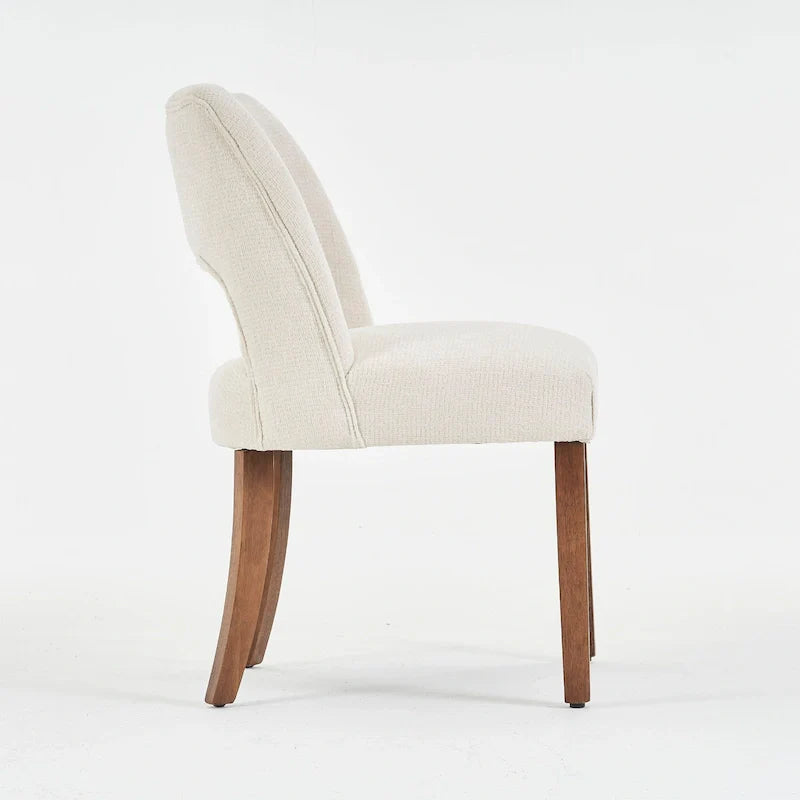 Ensemble de 4 chaises de salle à manger rembourrées en tissu