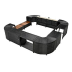 Spa Surround Spa Frame Quadrilateral Outdoor Rattan Sectional Sofa Set