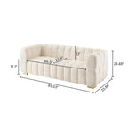 85 moderne bank van wafelstof, comfortabele loungebank