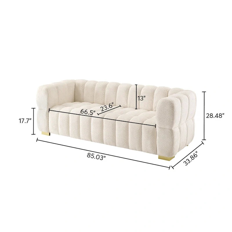 85 moderne bank van wafelstof, comfortabele loungebank
