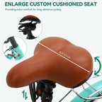 Moasis24/ 26-Zoll-Cruiser-Fahrrad mit 7 Gängen, verstellbarem Durchstieg, Pendlerfahrrad