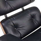 Leren loungefauteuil in mid-century-modern stijl, relaxfauteuil