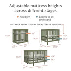 Lit bébé convertible Babyletto Pogo 8-en-1 avec kits de conversion pour toutes les étapes