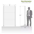 MAYEERTY Room Divider Screen Francis Rice Pattern Black Galvanized Sheet 72x47x2in 3-Piece Set 3-Piece Set