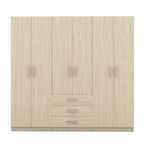 Armoire de rangement en bois à 6 portes avec 3 grands tiroirs pour chambre
