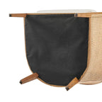 Tillman Akzentstuhl aus Leinen mit Rattan