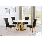 Best Quality Furniture D325-SC324-7 ronde eetkamerset met 5 delen