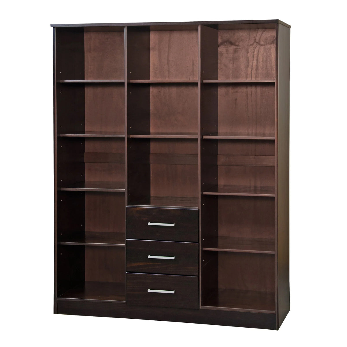 Palace Imports Cosmo kledingkast met 3 deuren, 100% massief hout, met deuren van massief hout of spiegelglas