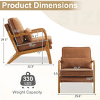 Moderner gepolsterter Akzentstuhl im Mid-Century-Stil