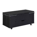 Table basse moderne multifonctionnelle relevable avec rangement dissimulé, 4 tabourets et roulettes, idéale pour les espaces de vie modernes