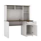 51.18IN Modern Computer Desk with Hutch and Bookshelf, Office Desk with Ample Storage, Writing Desk for Study, Reading Room
