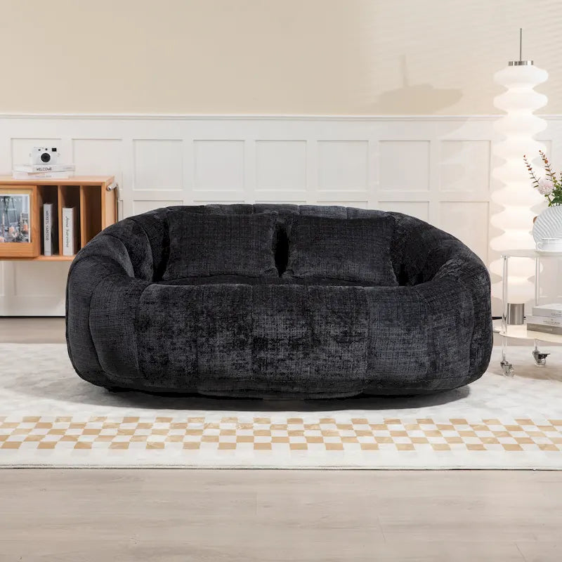 GDFStudio - Canapé relax 2 places Laurel en chenille avec mousse haute densité et confort généreux