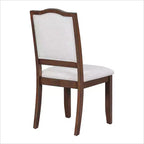 Set of 4 Farmhouse Dining Chairs with High Backs and Upholstered Seating