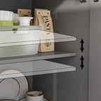 59,1-inch wit buffetdressoir, modern uit het midden van de eeuw, eigentijds, gelakt