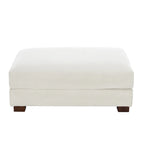 Pouf d’appoint moderne surdimensionné en tissu côtelé