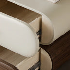 Modern Two-Tone Bedside Table with Storage Drawers