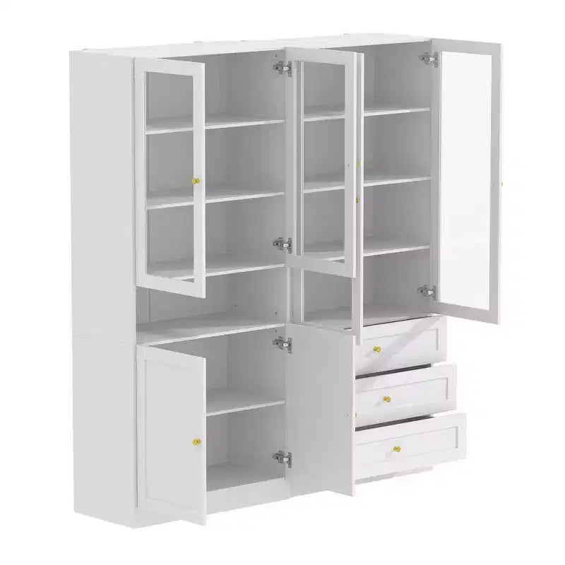 Vitrine bibliothèque-organiseur de garde-manger Famapy Combo à portes vitrées