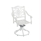 Ensemble de salle à manger de patio en aluminium moulé en 5 pièces avec 4 chaises pivotantes