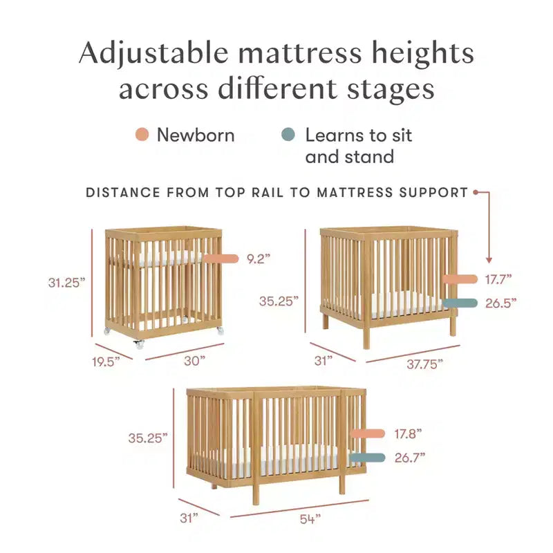 Lit bébé convertible Babyletto Pogo 8-en-1 avec kits de conversion pour toutes les étapes