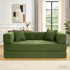 Dyonery 78Folding Sofa Bed Convertable Corduroy Couch King Size Floor Sleeper 4-in-1 DIY Combination Modular Sofa Fold Out Comfy sofa.
