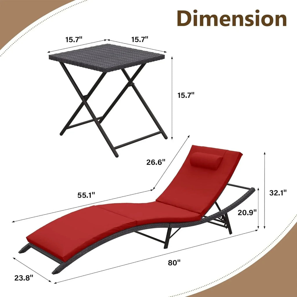 Kullavik 3-teiliges Outdoor-Loungesessel-Set