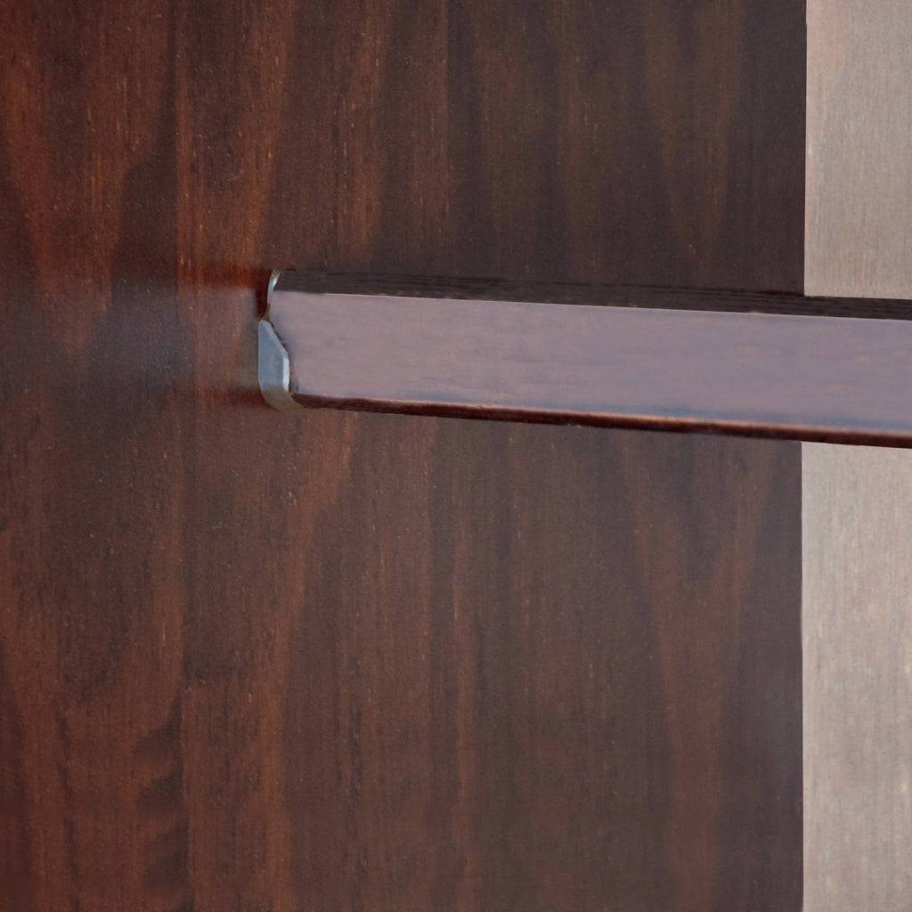 Palace Imports Cosmo kledingkast met 3 deuren, 100% massief hout, met deuren van massief hout of spiegelglas