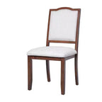 Set of 4 Farmhouse Dining Chairs with High Backs and Upholstered Seating