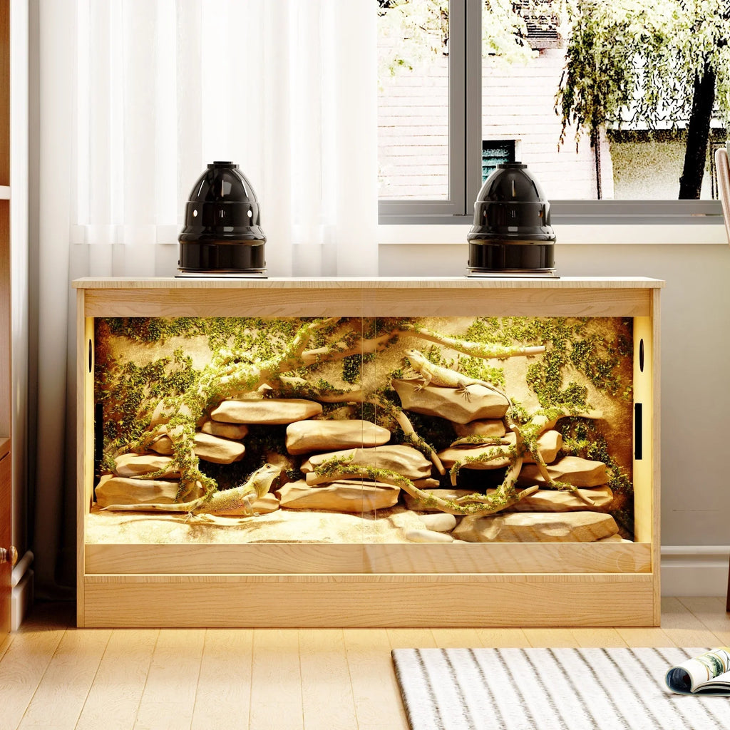 Habitat pour reptiles — terrarium spacieux pour lézards, serpents et autres — 47,2