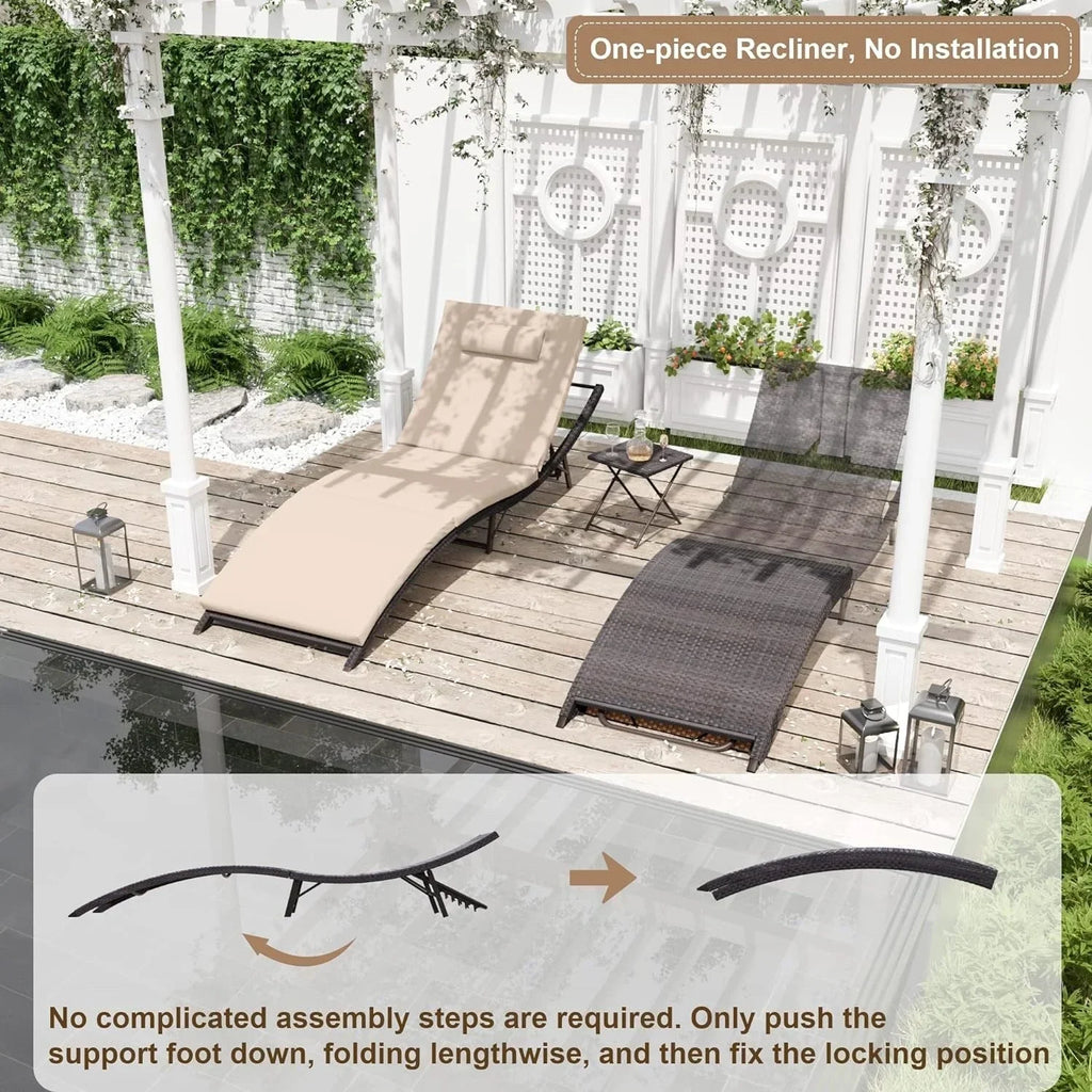 Kullavik 3-teiliges Outdoor-Loungesessel-Set