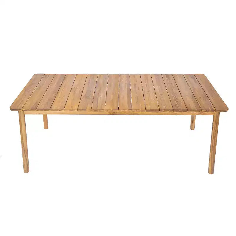Christopher Knight Home Irene rustieke 9-delige eethoek voor buiten van acaciahout met stoelen met gebogen rugleuning en kussens