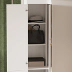 Armoire-penderie de 93,9/74,2 pouces de hauteur avec espace de suspension, tiroirs et rangements