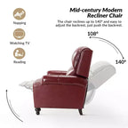 Set aus 2 modernen Elisabete-Sesseln mit hoher Rückenlehne aus echtem Leder und Vintage-Nagelkopfbesatz für Wohnzimmer und Schlafzimmer| ART OF LIVING DESIGNS