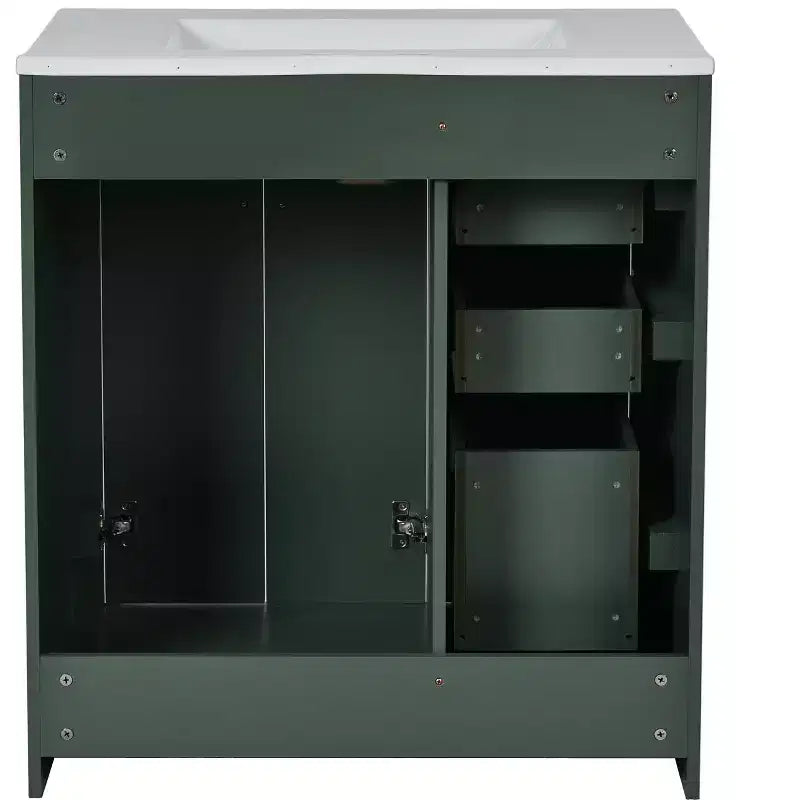 30 Einzelwaschbecken-Badezimmerwaschtisch mit Unterschrank und 3 Schubladen - Schwarz / Blau / Grün / Indigo / Weiß