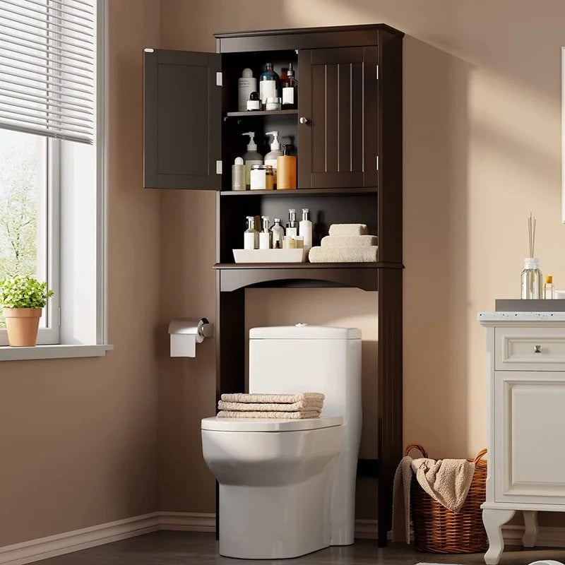 Armoire de rangement pour salle de bains, meuble de rangement pour toilettes, étagère de salle de bains au-dessus des toilettes, toilettes gain de place