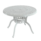 Ensemble de salle à manger de patio en aluminium moulé en 5 pièces avec 4 chaises pivotantes