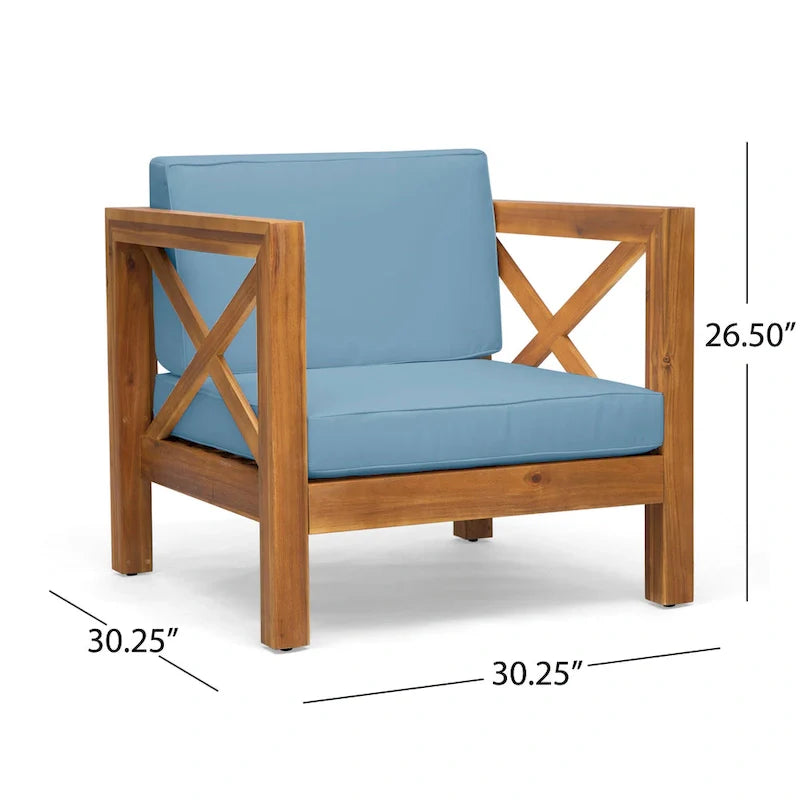 Brava 6-teiliges Outdoor-Set aus Akazienholz von Christopher Knight Home