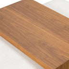 Pouf Poly & Bark Jarmo avec table en noyer réglable – véritable cuir italien pleine fleur