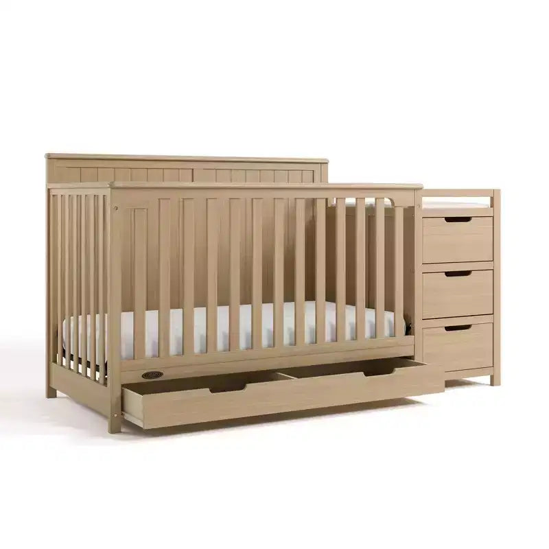 5-in-1 converteerbaar babybedje en commode met lade