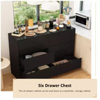 Buffet bahut intelligent pivotant/extensible avec 6 tiroirs, plateau extensible, tapis antidérapant, table à manger pivotante, garde-manger îlot de cuisine