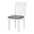 Farmhouse Extendable Dining Table Set for 6, Rectangular Table and 6 Upholstered Chairs
