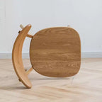 MAYEERTY set van 4 eetkamerstoelen van massief hout, natuurlijke houten stoelen voor keuken, eetkamer of woonkamer