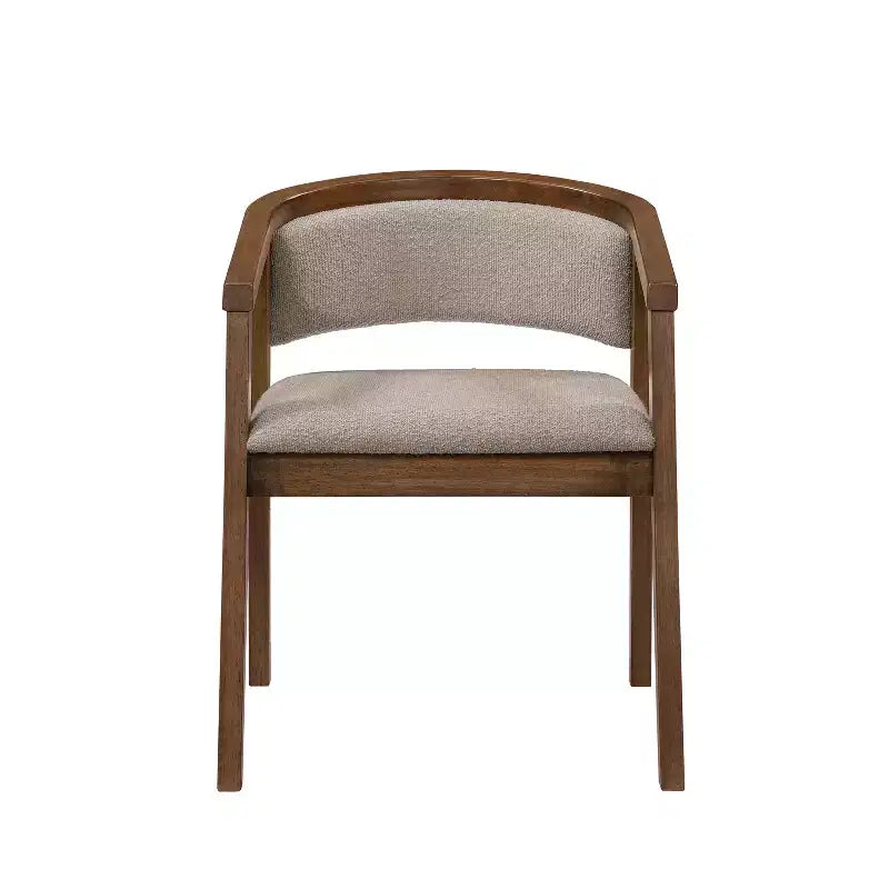 Ensemble de salle à manger moderne du milieu du siècle Simon de Christopher Knight Home, 5 pièces, en bois d’hévéa, avec chaises rembourrées en bouclé