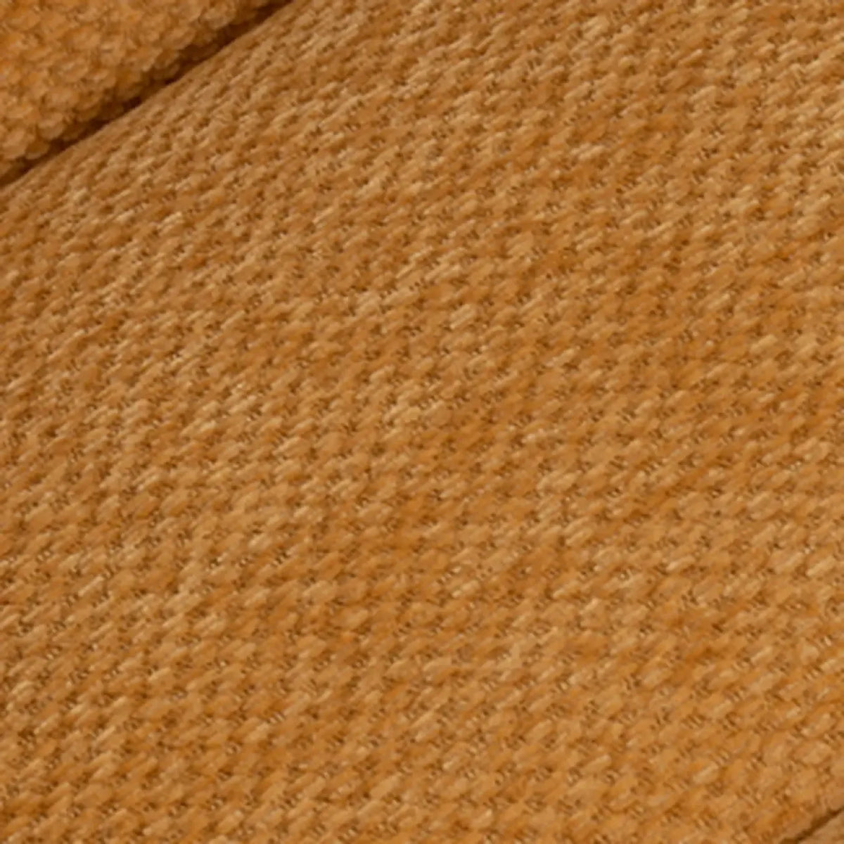 Gele draaibare fauteuil van chenillestof met accent