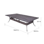 Ensemble repas de 13 pièces en aluminium gris canon de fusil Manasquan par Havenside Home