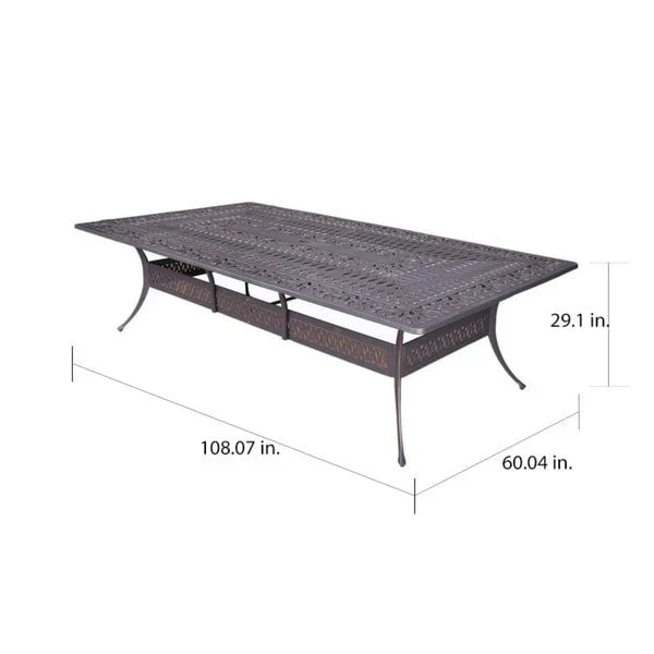 Ensemble repas de 13 pièces en aluminium gris canon de fusil Manasquan par Havenside Home