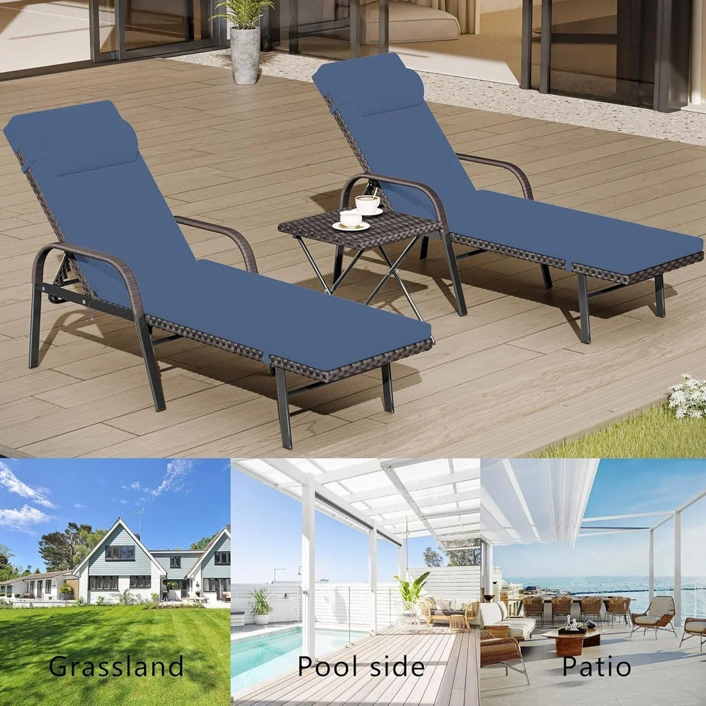Kullavik 3-teiliges Outdoor-Loungesessel-Set