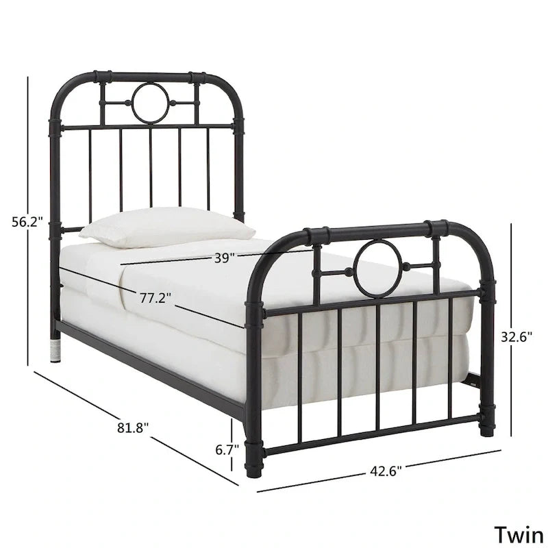 Black Metal Bed