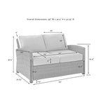 Ensemble de conversation 4 pièces Bradenton en résine tressée pour extérieur – Crosley