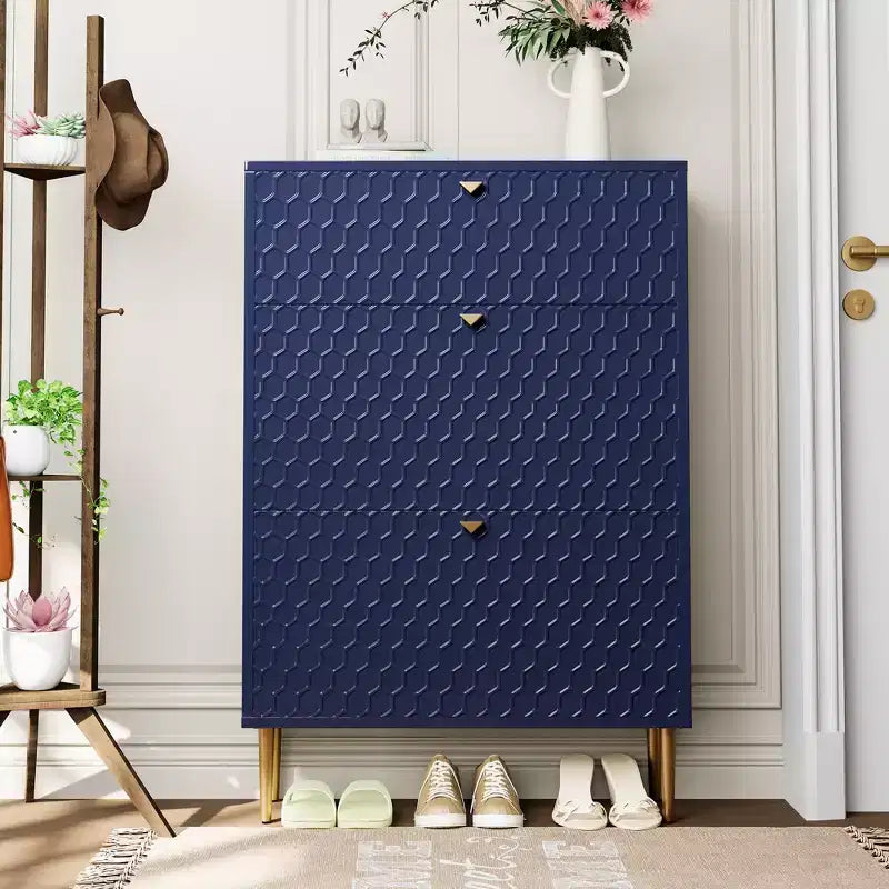 CLIHOME schoenenkast voor 24 paar voor de hal, schoenenorganizer met klepkasten, schoenenrek en opbergplanken