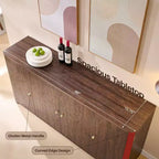 Kitchen Buffet Sideboard Cabinet with 4 Doors and Shelves, Modern Large Sideboard Buffet Storage Cabinet, 66 Coffee Bar Storage Cabinet